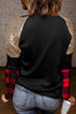 Black Christmas Tree Sequin Long Sleeve Top